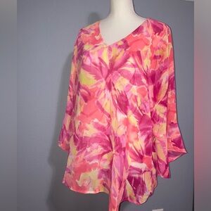 SARA MICHELLE Sheer Tunic